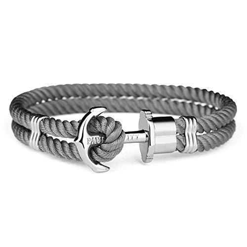 PAUL HEWITT - Bracelet Cordon - Acier Inoxydable - 18 cm - PH-PH-N-S-GR-M