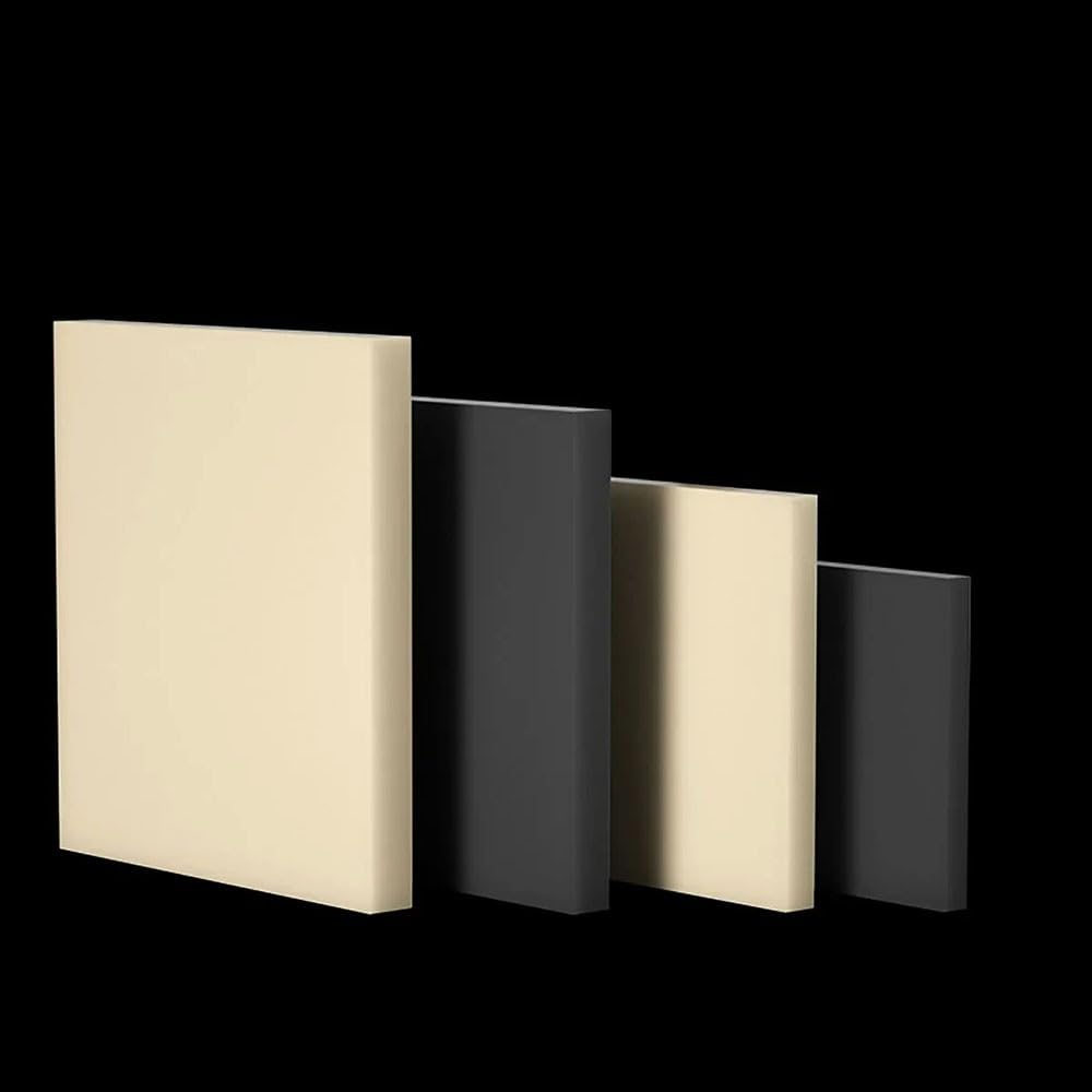 Placa De Plástico ABS De 500 X 500 Mm (2 Mm-20 Mm) - Plástico De Ingeniería Duradero - Acabado Liso - CNC, Bricolaje Y Modelismo - 1 Pieza (Negro O Beige)(Black,20x500x500mm)