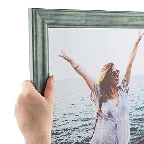 ArtToFrames 8x16 inch Palm Green Barnwood Frame Wood Picture Frame 2WOM0066-56673-YGRN-8x16