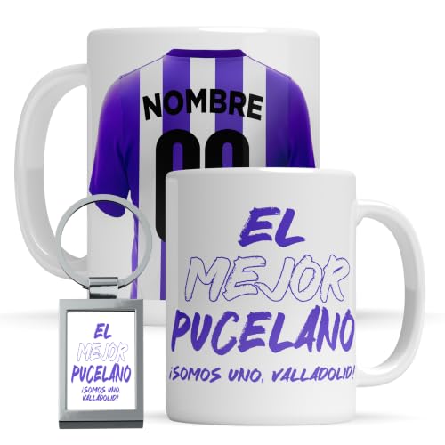 Taza personalizada Valladolid - Regalo Original para aficionados del Futol - Personaliza tu taza de desayuno - Taza de Desayuno café
