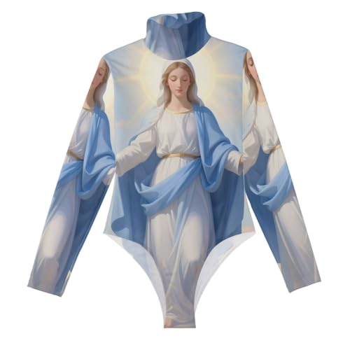 Tops sexys para mujer y bodis moldeadores de manga larga con cuello alto falso