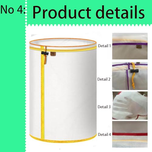 Fiqapj UI1001 5-Pack 5-Gallon All-Mesh Filter Bags 5 Gallon Filter Bag thumb #4