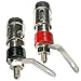 CESS Amplifier Terminal Connector Binding Post Push Quick Type -Binding Post Spring Loaded Press Subwoofer Basket Terminal (4 Pack)