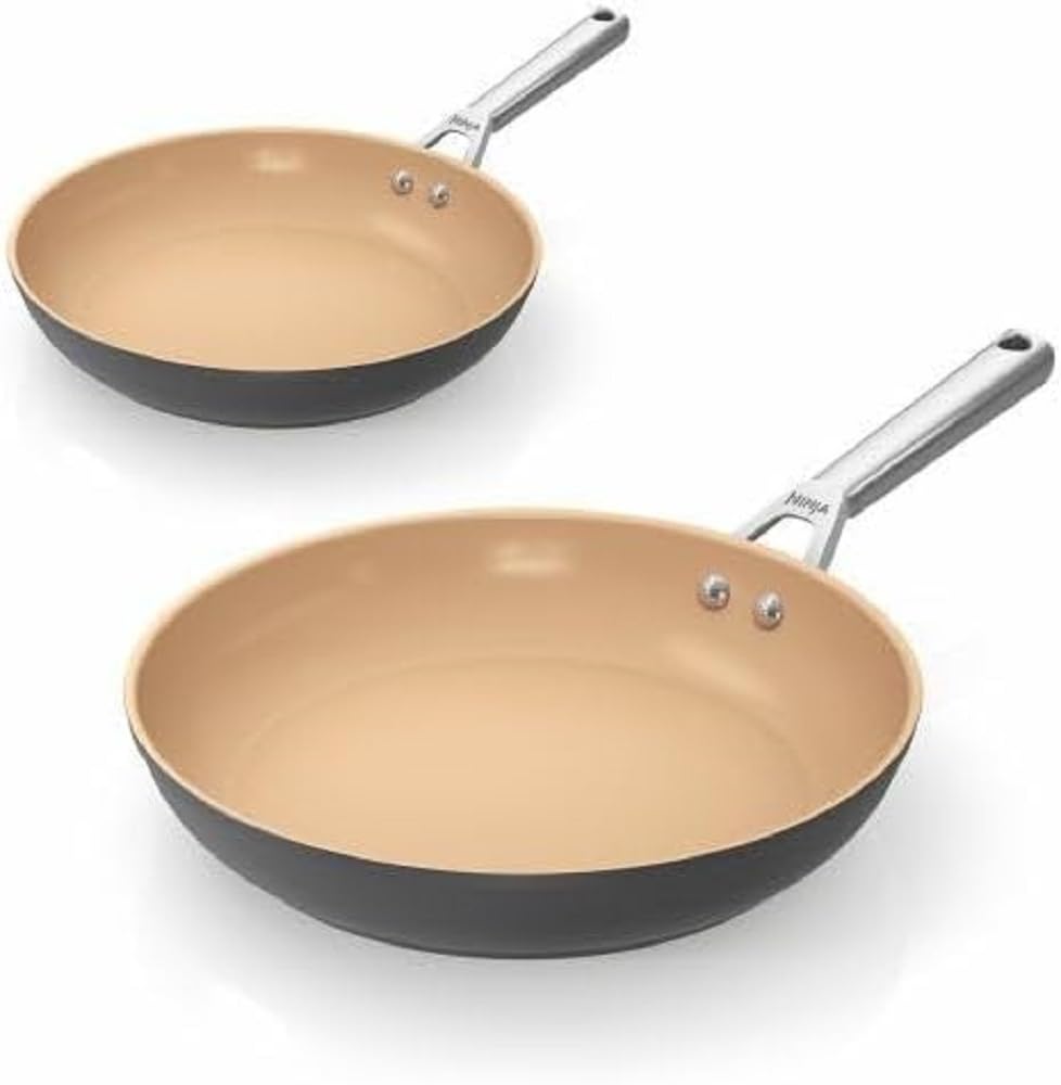 Ninja Extended Life 2-Piece Ceramic Frying Pan Set, (24 cm & 28 cm
