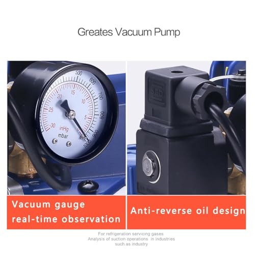 1 Unidad Mini Bomba de Vacío Rotativa de Paleta de Una Etapa 2PA Vacío Máximo para Aire Acondicionado y Separador de Pantalla 220V (Compatible) miniatura 4