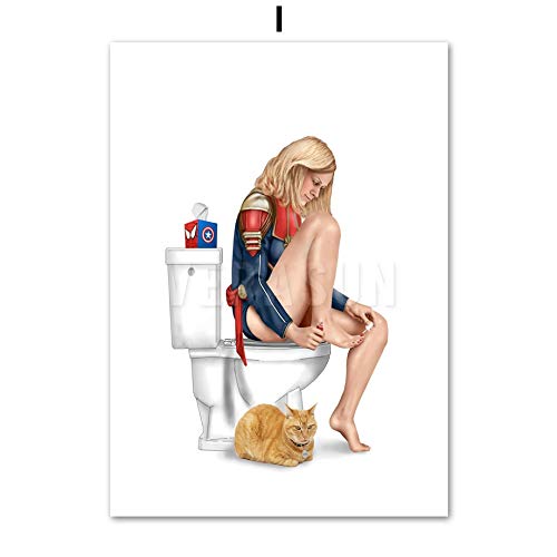 QAZZ Hanging Painting Nordic Abstract Color Spalsh Blue Golden Canvas Painting Poster and Print Unique Decor Wall Art Pictures for Living Room Bedroom C 52X75Cm(No Frame)