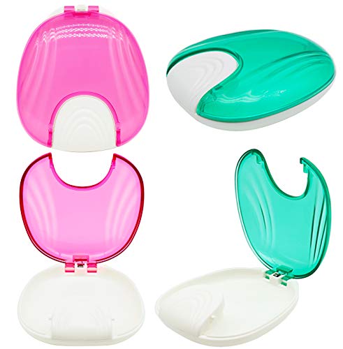 Retainer box, Retainer Case, Orthodontic Retainer Case, Partial denture box, Mouth Guard Night Gum Retainer Container, For Portable travel storage box (2 Pack)