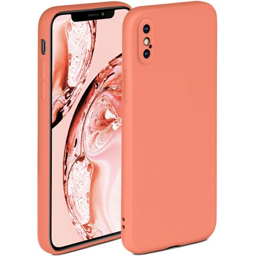 Coque silicone iPhone X OneFlow protection premium corail mat