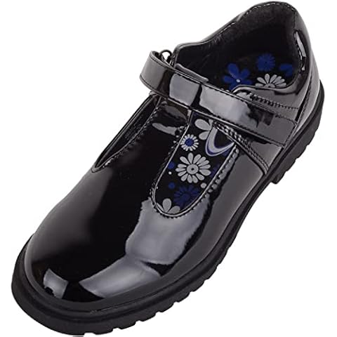 ABSOLUTE FOOTWEAR Girls Faux Leather T-Bar Shoes Cover