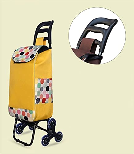 QHYTL Einkaufstrolley Multifunktions-Einkaufswagen Travel Climb Stairs Collapsible Portable Iron Art Supermarkt Push… – Bild 3