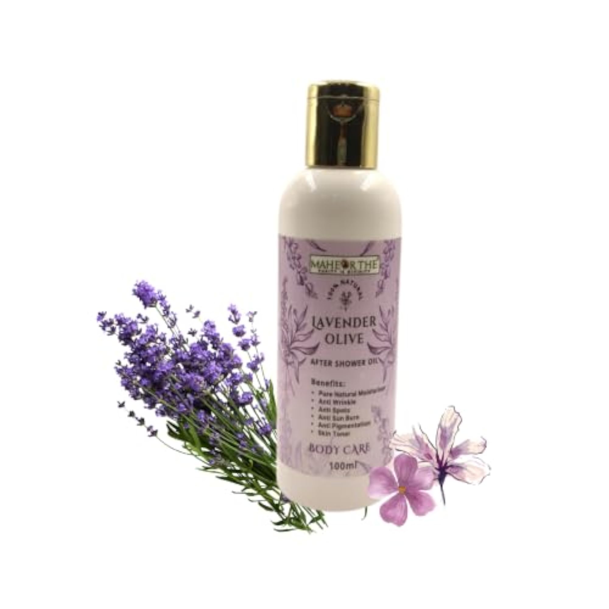 Lavender & Olive After Shower Body Oil, Lightweight Moisturizer