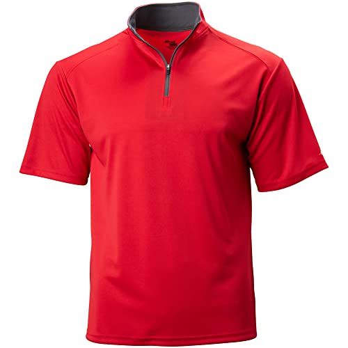 B-Core S/S 1/4 Zip Red/Graphite 3X-Large
