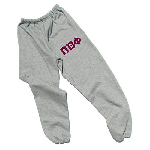 Greekgear Womens Pi Beta Phi Lettered Thigh Sweatpants Medium Sports Grey