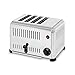 vertes Gastro Toaster 4 Scheiben Elektrisch 2300W aus Edelstahl (Timer mit Klingel, Krümelschublade, Getrennte Schachtheizung, 4 Anti Rutsch Gummifüße, 2 oder 4 Toast Gleichzeitig Toasten)