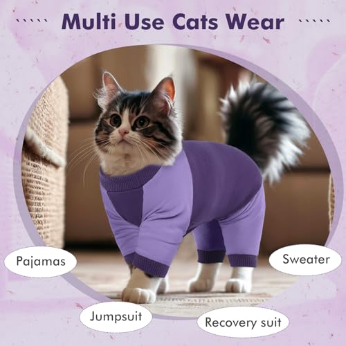 Evita el pelo en casa con este pijama postoperatorio para gatos que sustituye al collarín 6