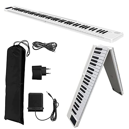 Piano épissable for débutant à 88 Touches avec Touches sensibles au Toucher, Piano électrique Portable Bluetooth avec Sac de Transport, Piano numérique Pliable for Adultes et Enfants (Color : White) - Les Beatles, Paul McCartney, John Lennon, RIngo Starr, George Harrison Piano épissable for débutant à 88 Touches avec Touches sensibles au Toucher, Piano électrique Portable Bluetooth avec Sac de Transport, Piano numérique Pliable for Adultes et Enfants (Color : White)