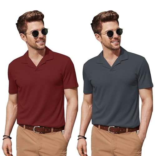 Image of I ENTERPRISE Men's Regular Fit T-Shirt - Cotton Blend, Half Sleeve, Spread Collar, Stylish, Solid Plain T-Shirts for Men, Mens t Shirt - Combo