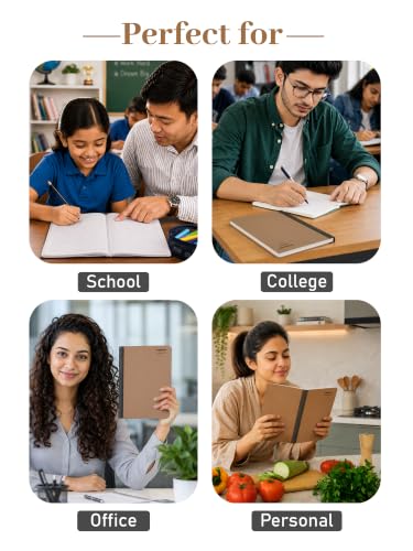 Image of DOODLE A4 Study Notebooks Pack of 4 | 160 Pages Each | College Ruled Softbound Notebooks for Exam Preparation, Class Notes, Revision & Study(Prepmate)