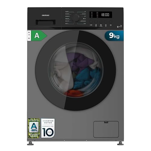 Cecotec Lave-linge 9Kg Chargement Frontal Bolero DressCode 9155 Inverter Steel Classe A-30%,...