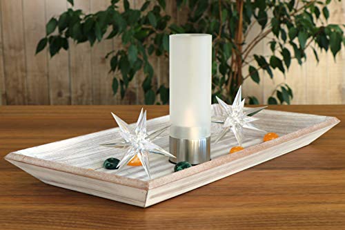 com-four® Tablett aus Holz, Vintage Holztablett rechteckig – Ansicht 5