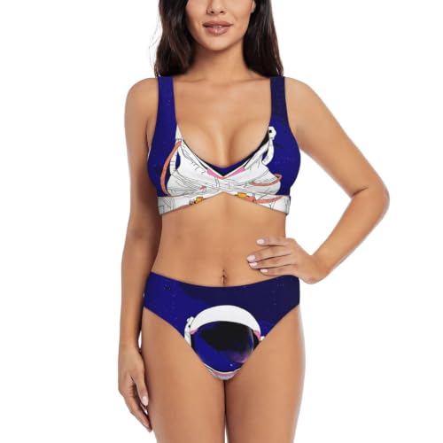 Maillot de bain deux pièces galaxie idéal pour nager, bronzer et s'amuser en mer