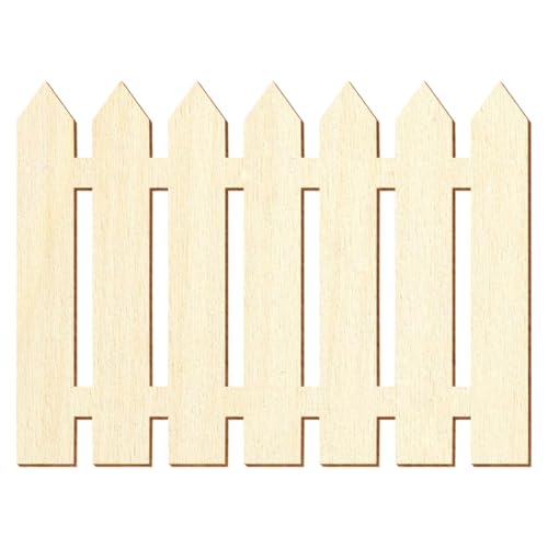 Clôture à lattes en bois V1 - Décoration bricolage - 5 à 50 cm - Taille : 46 cm - Lot de 10