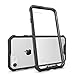 pajuva Compatible with iPhone 7/8 Case Clear, PC+TPU Transparent Case Thin for iPhone 7/8 Crystal Clear Case with Bumper (Black)