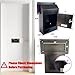Powervize Door Drop Box, Mail Slots for Mail, Rent, Deposit, and Night Key, Through The Door Prevents Money Fishing Locking Steel Mailbox with Rear Access, Black