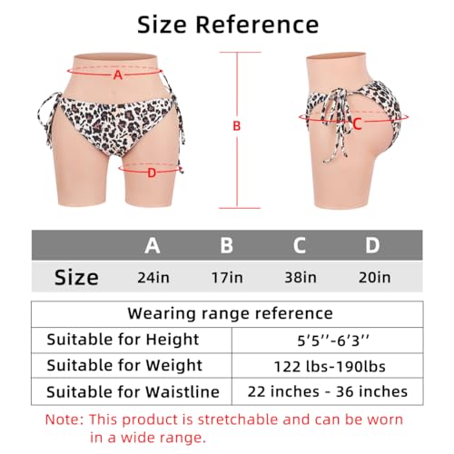 Silicone Fake Butt Pants,Apparel Male to Female Hips Enhancer Big Butt Lifter Pants for Crossdresser Transgender2