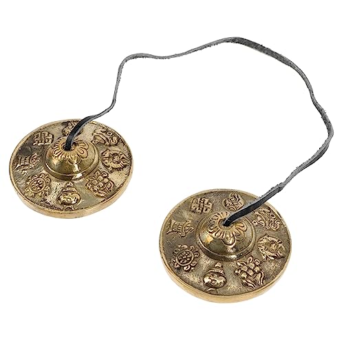 GOOHOCHY Pure Copper Meditation Bell Small Cymbal for Yoga Meditation Sound Therapy Religious Music Craft