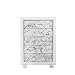 HomeRoots Rubberwood Modern White Chest with 5 Faux Marble Detailed Front Drawer.