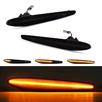 NSLUMO Led Indicatore Laterale Luce Per Alfa Ro.meo 159 Sportwagon Spider Brera 939 2Pc Lente Fumo Dinamica/Sequenziale Sidemarker Ripetitore Ambra Led Indicatori di direzione Lampade