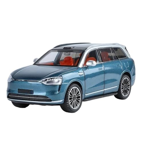AITO M9 SUV modèle voiture 1:24 véhicule métal moulé sous pression jouet simulation bleu