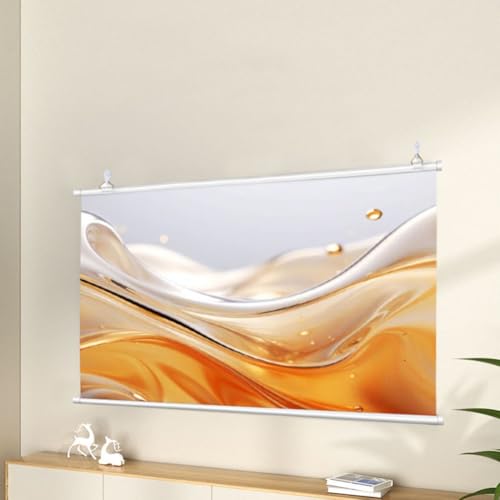 Pantalla portátil para proyector HD 4K de 60 pulgadas, formatos 16:9/4:3, sin arrugas, ligera, para montaje en pared, cine en casa, presentaciones miniatura 3