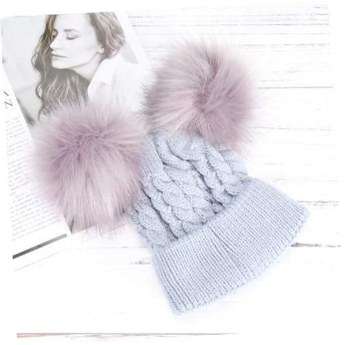 Boy Girl Double Twisted Knit Hat Warm Beanie for Boys and Girls Soft and Comfortable Hat Grey for Cold Weather Adventures4