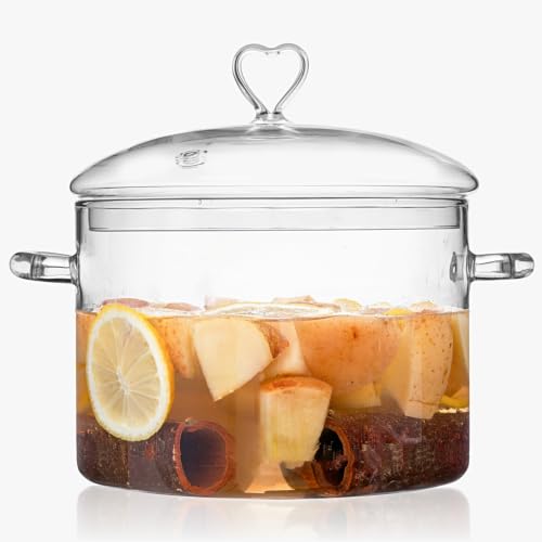 2.8L Heart-Shaped Borosilicate Glass Cooking Pot