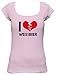 Produktbild I Don't Love Weissbier Fun Damen Boat Neck T-Shirt, Größe:XL;Farbe:rosa