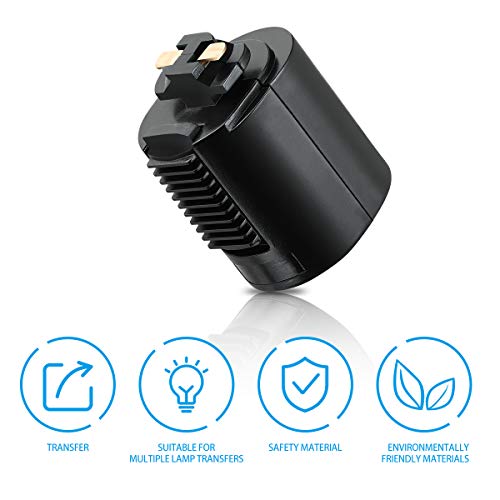 Uonlytech Track Light Adapter Rail Head Lighting Track Accessory for 110V Pendant with Wire Cord (Black)