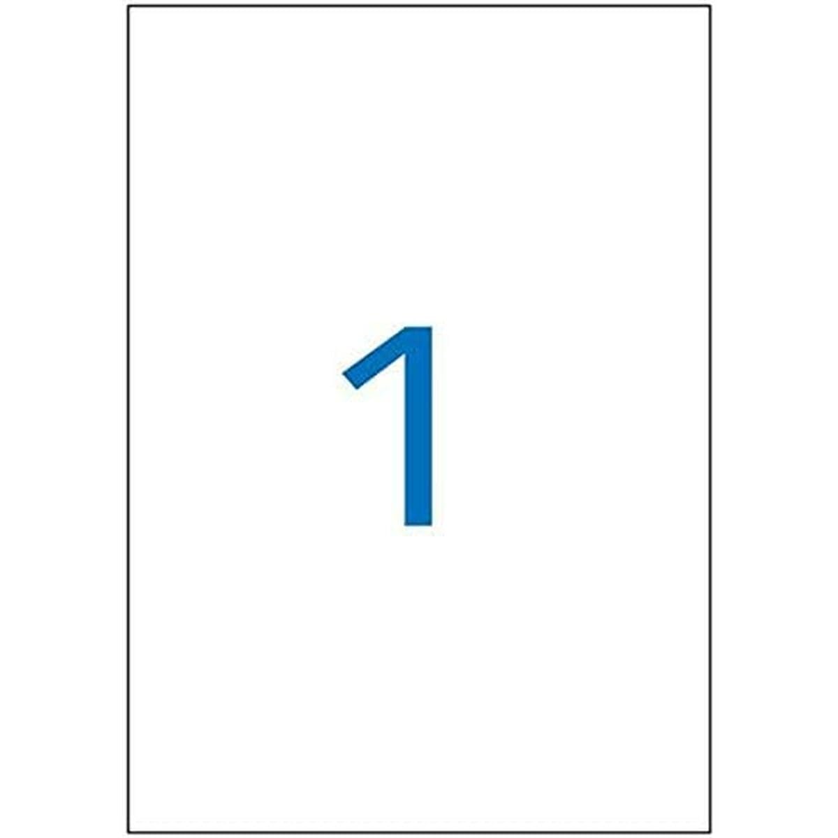 APLI 12121 - Étiquettes A4, 210x297 mm polyester blanc - Extérieur, résistantes eau & UV, températures -20°C à +100°C - Adhésif permanent - Compatibles imprimantes laser - 100 feuilles