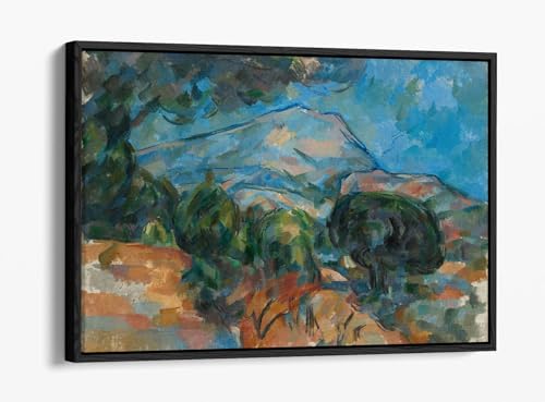 Mont Sainte-Victoire Cézanne sur toile : sublimez votre salon avec ce grand cadre noir
