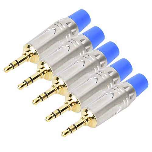 Conector estéreo de 3,5 mm con chapado en oro Ausla para soldadura limpia en cable de auriculares DIY
