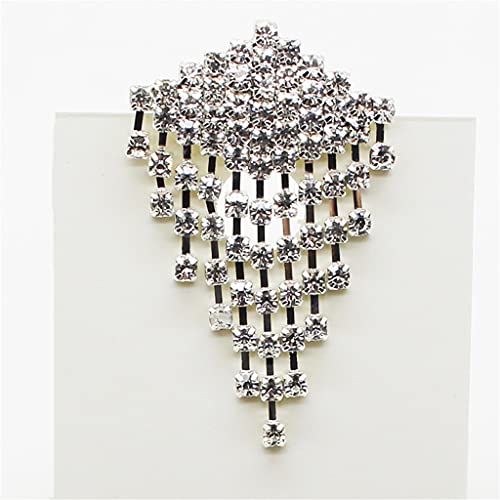 Broche en strass bicolore pour femmes en cristal étincelant