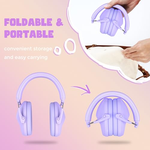 Image of ProCase Kids Noise Cancelling Headphones Ear Hearing Protection, Purple