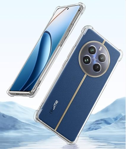 Image of Back Cover Silicone Flexible Bumper Transparent Cover for Realme P1 Pro /Realme 12 Pro / 12 Pro Plus -Transparent