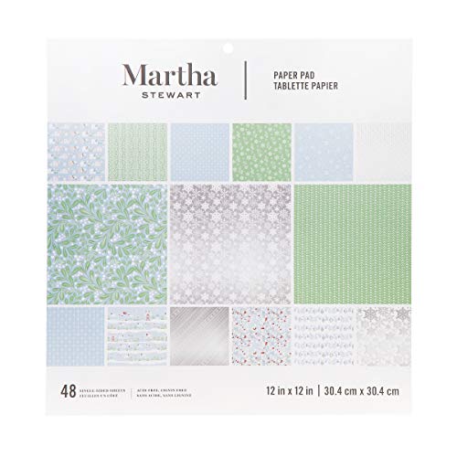 Martha Stewart Paper Pad-Snowflake Paperpad, 12 x 12 inches, Multicolor