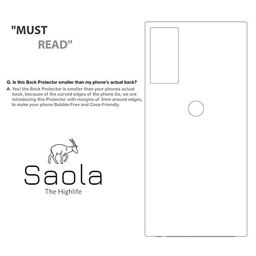 Image of Saola 9H BACK Protector For Apple Iphone 8 Plus (Not Glass, It?s a Flexible Protector) .Comes with One Minute Installation Kit & Wipes.