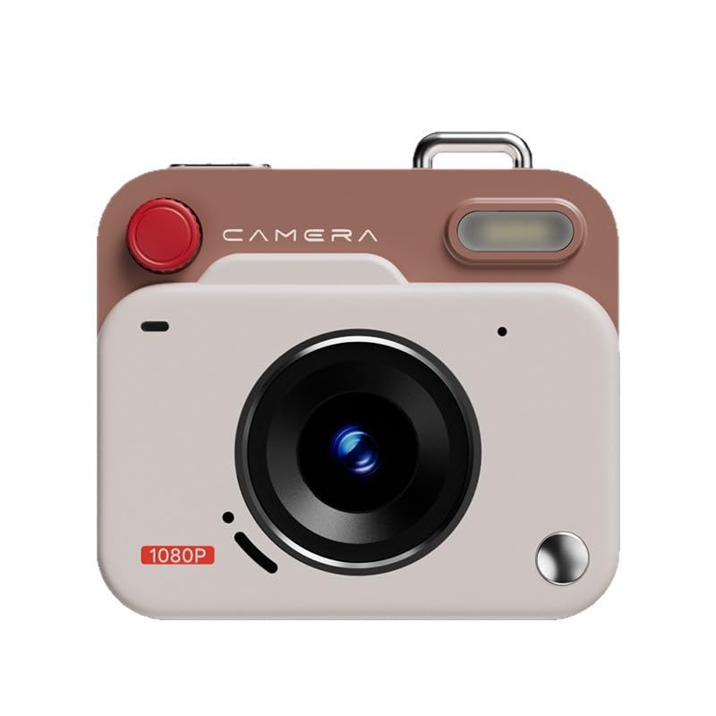 Mini Digital Camera 1080P HD – Compact Retro Pocket Camera with Flash for Travel, Kids, Vlogging & Everyday Photography | 8 GB Memory Card (Brown)-image-44