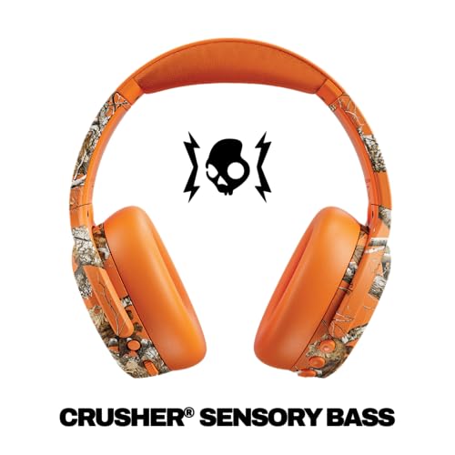 Image of Skullcandy Crusher ANC 2 Wireless Over-Ear Bluetooth Headphones with Multi-Sensory Bass, Active Noise Cancelling, Up to 60 Hours Battery, Microphone for iPhone Android - Realtree Edge Colors Hazard