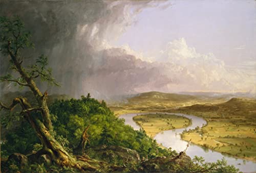 Cuadro sobre lienzo del Monte Holyoke de Cole de 60x90cm para decorar el salón