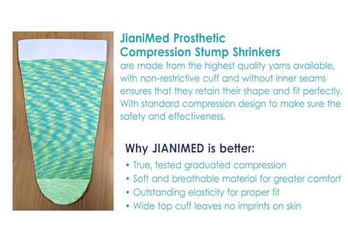 Image of Prosthetic Stump Shrinkers-Above Knee, 35cm, Compression, 20-30, Amputee Socks, Space Dyed, Taiwan Excellence 2XL